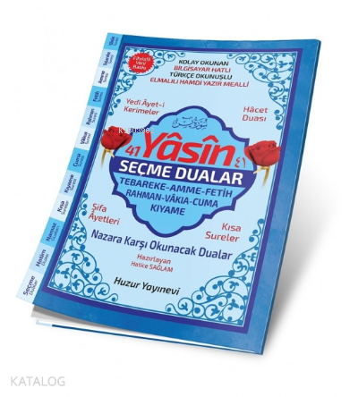 41 Yasini Şerif Seçme Dualar Kolay Okunan Bilgisayar Hatlı(Orta Boy,Fihristli)-066